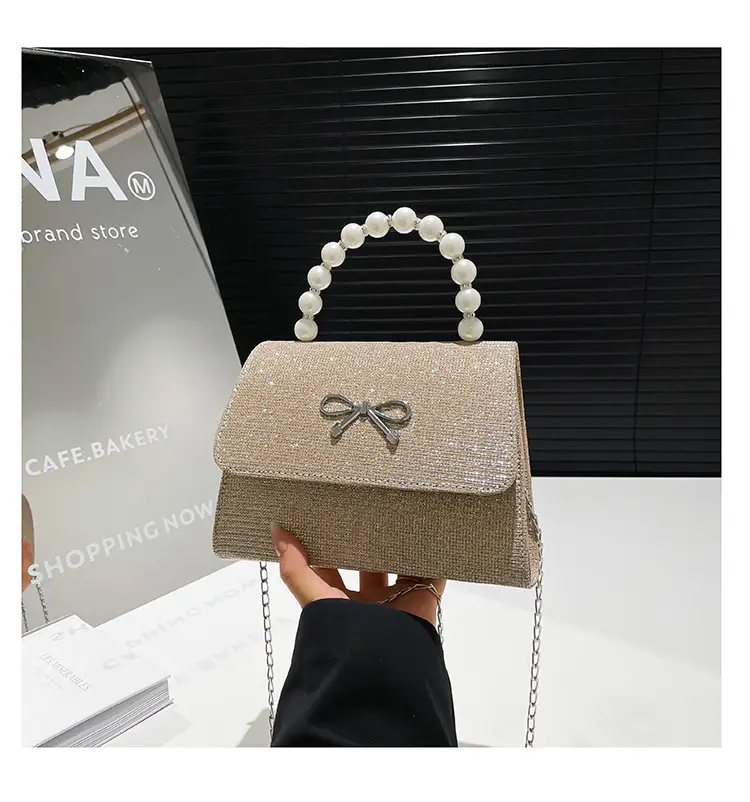 Women's Pearl Bow Handbag Set of 4 — feature 30