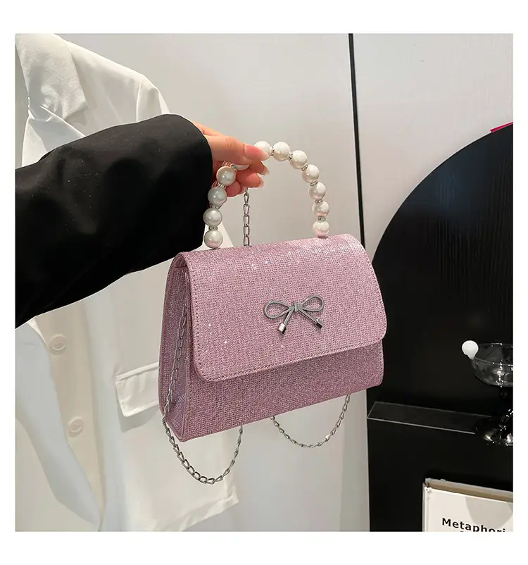 Women's Pearl Bow Handbag Set of 4 — feature 32