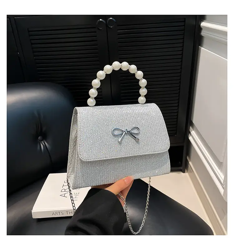 Women's Pearl Bow Handbag Set of 4 — feature 35