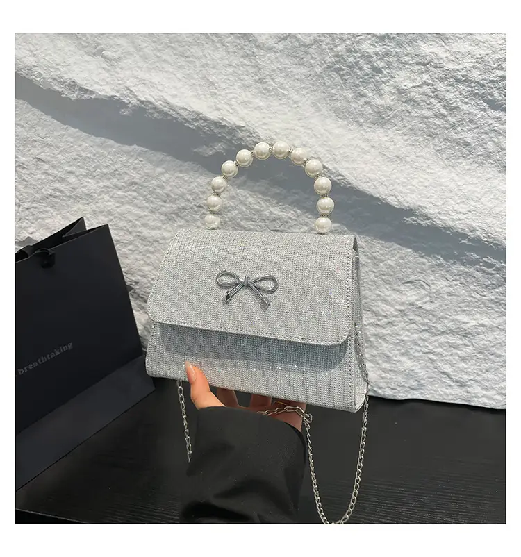 Women's Pearl Bow Handbag Set of 4 — feature 40