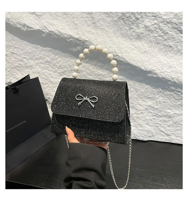 Women's Pearl Bow Handbag Set of 4 — feature 41
