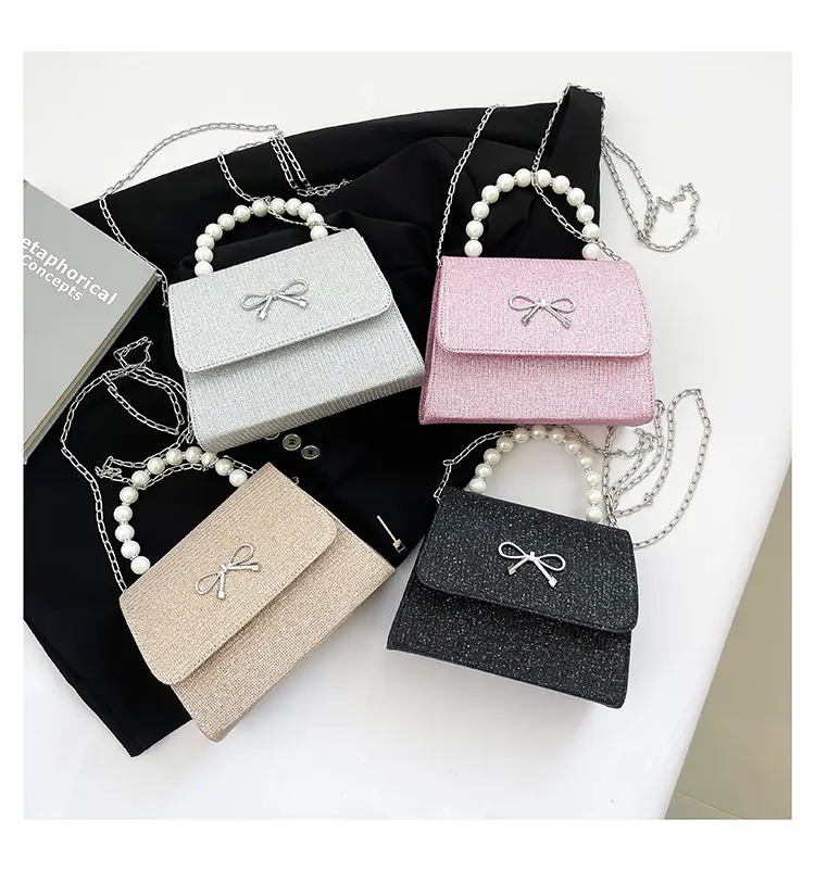 Women's Pearl Bow Handbag Set of 4 — feature 44