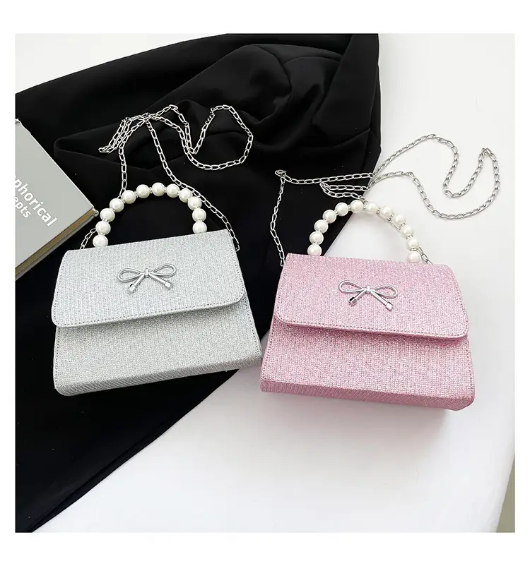 Women's Pearl Bow Handbag Set of 4 — feature 45