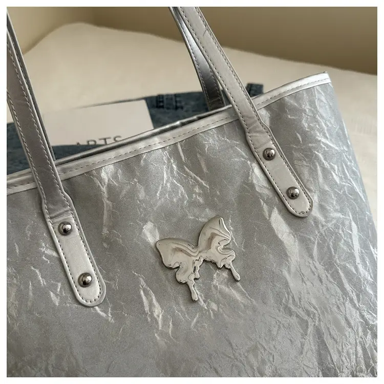 Silver Butterfly Tote Bag for Women Large Capacity — feature 11