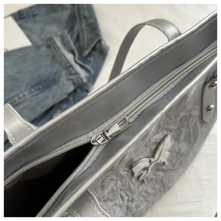 Silver Butterfly Tote Bag for Women Large Capacity — feature 13