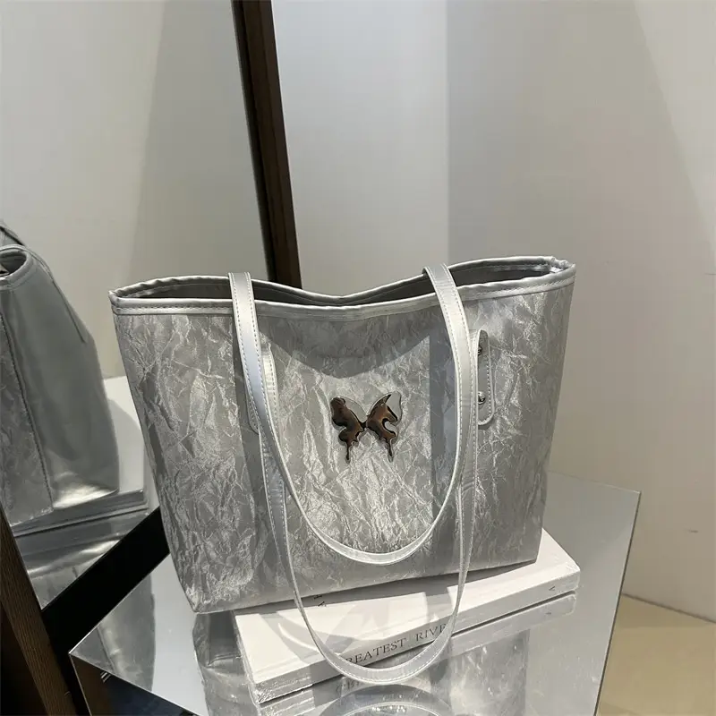 Silver Butterfly Tote Bag for Women Large Capacity — feature 22