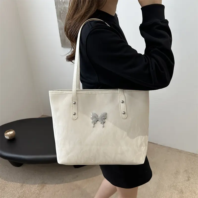 Silver Butterfly Tote Bag for Women Large Capacity — feature 26