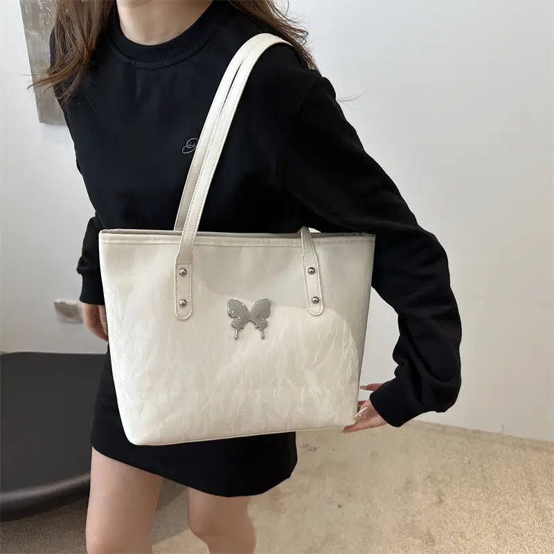 Silver Butterfly Tote Bag for Women Large Capacity — feature 28