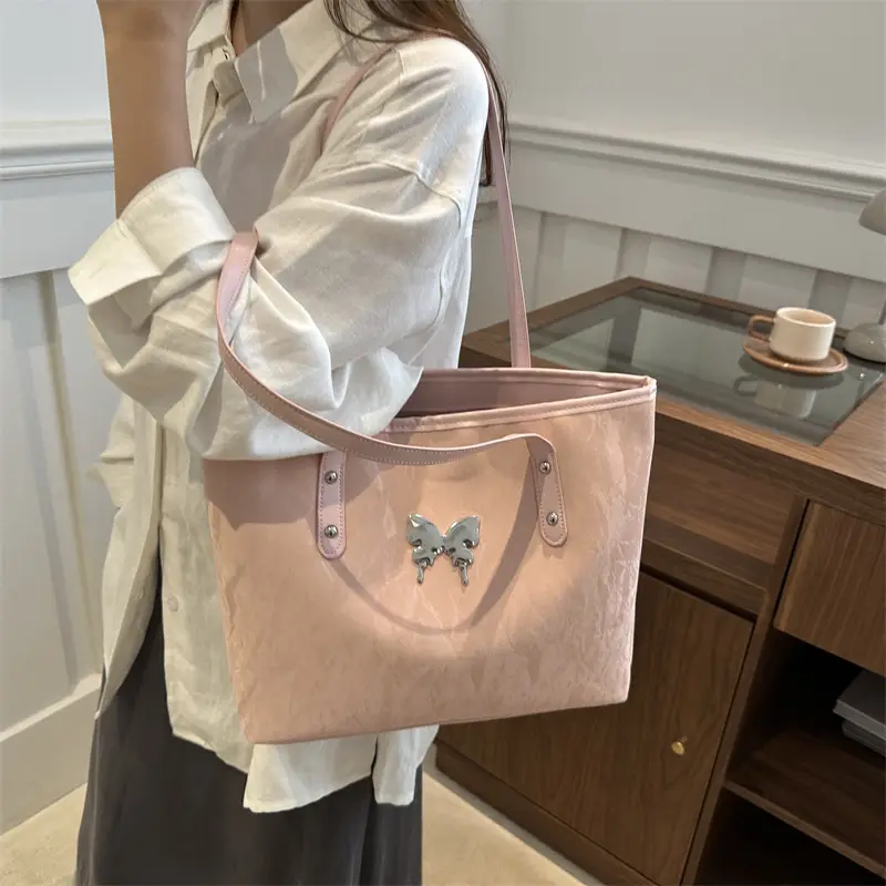 Silver Butterfly Tote Bag for Women Large Capacity — feature 30