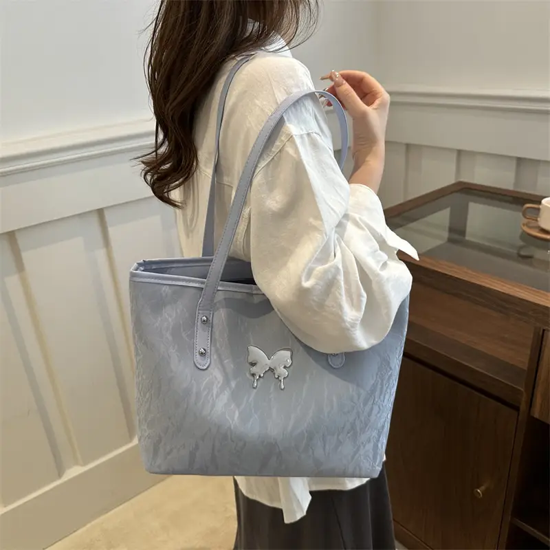 Silver Butterfly Tote Bag for Women Large Capacity — feature 32