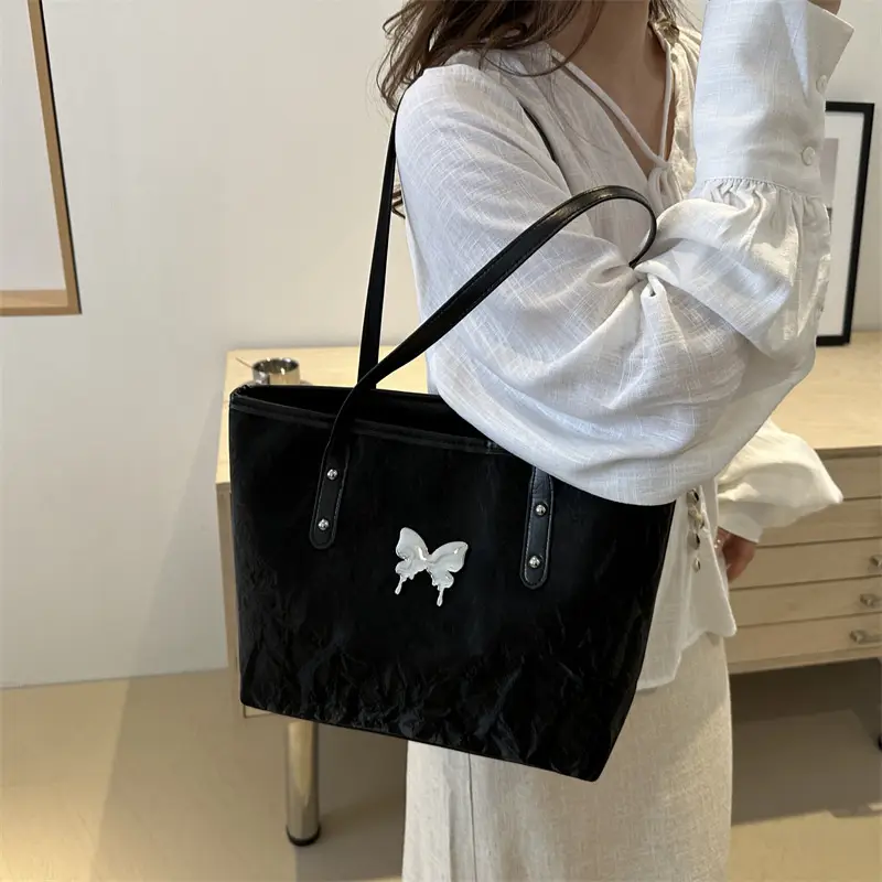 Silver Butterfly Tote Bag for Women Large Capacity — feature 33