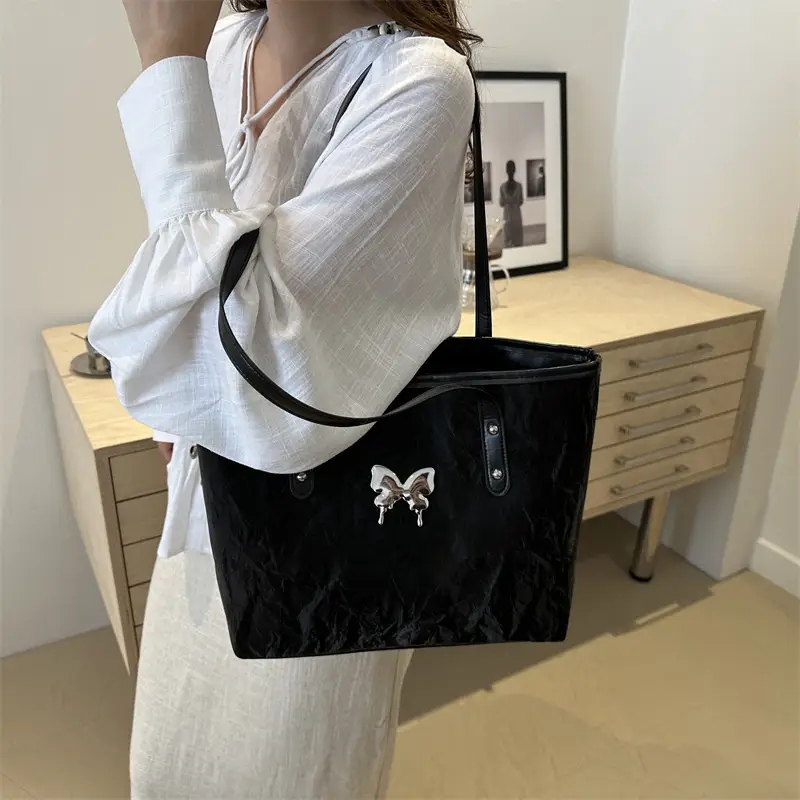 Silver Butterfly Tote Bag for Women Large Capacity — feature 34