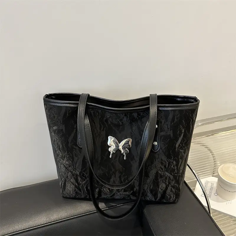 Silver Butterfly Tote Bag for Women Large Capacity - Image 5