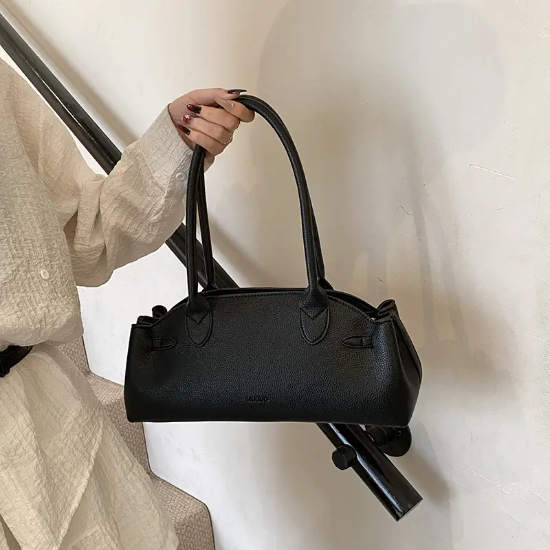 Black Korean Style Women's Tote Bag - Image 2