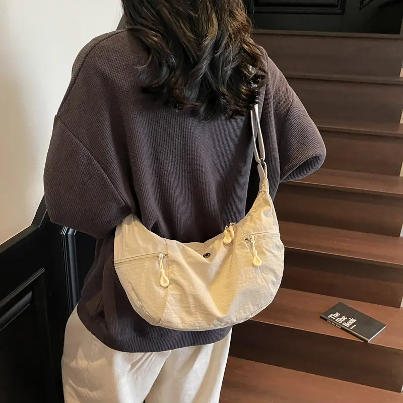 Women's Green Crossbody Bag with Zip Pockets - Image 8