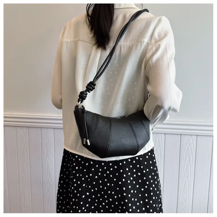 Women's Cream Crossbody Bag with Pearl Chain — feature 16