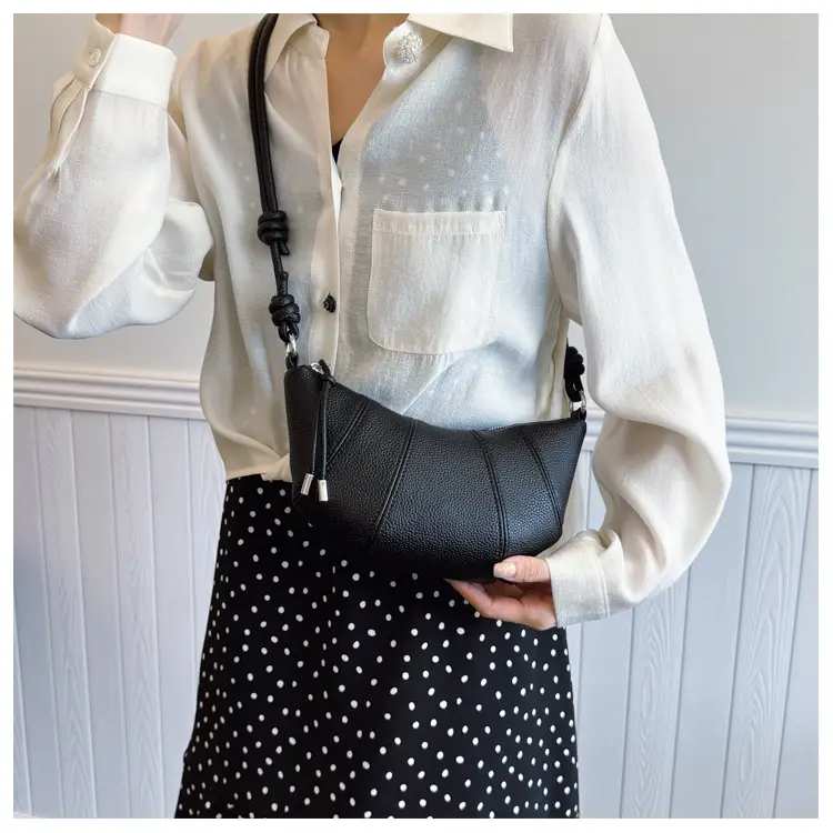 Women's Cream Crossbody Bag with Pearl Chain — feature 18