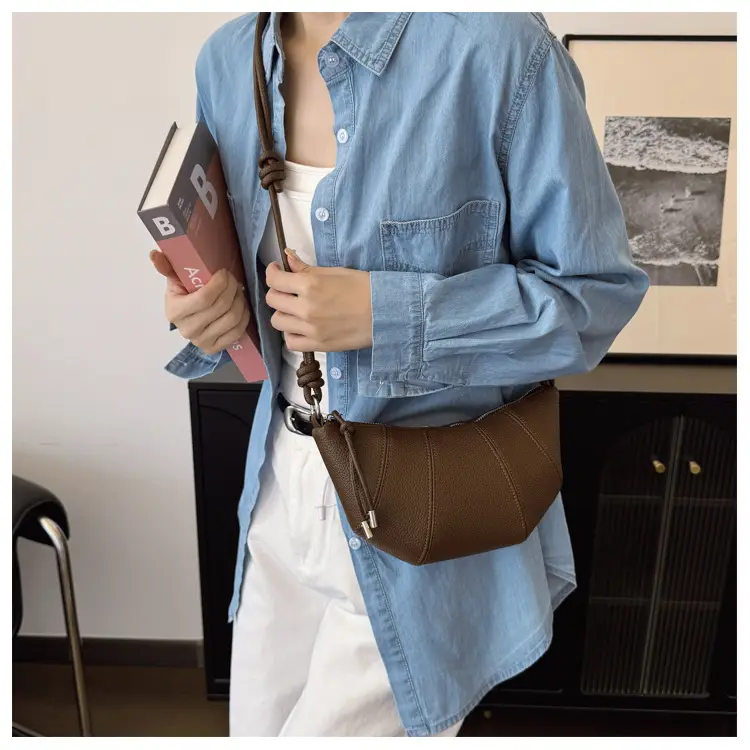 Women's Cream Crossbody Bag with Pearl Chain — feature 20