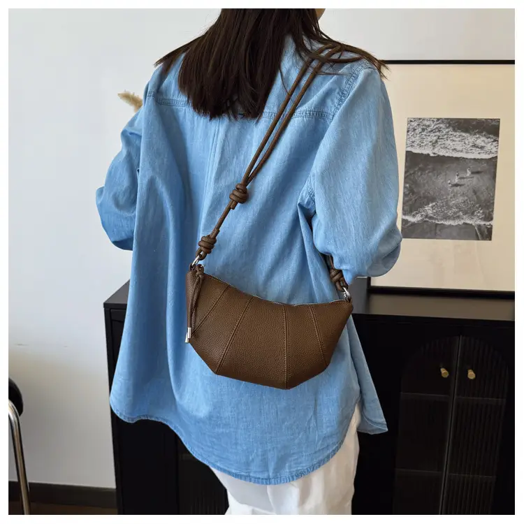 Women's Cream Crossbody Bag with Pearl Chain — feature 21