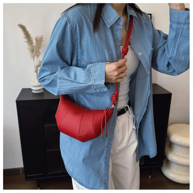 Women's Cream Crossbody Bag with Pearl Chain — feature 23