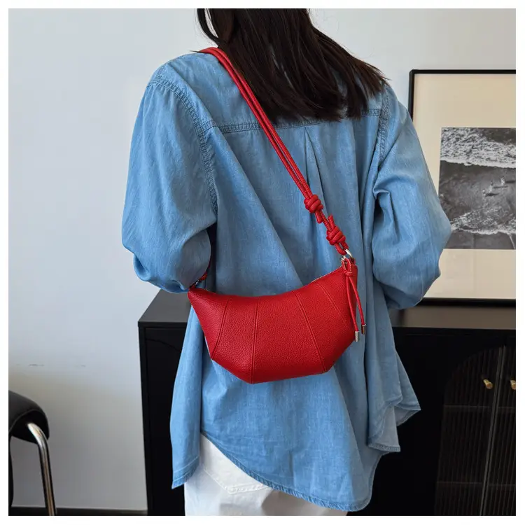 Women's Cream Crossbody Bag with Pearl Chain — feature 24