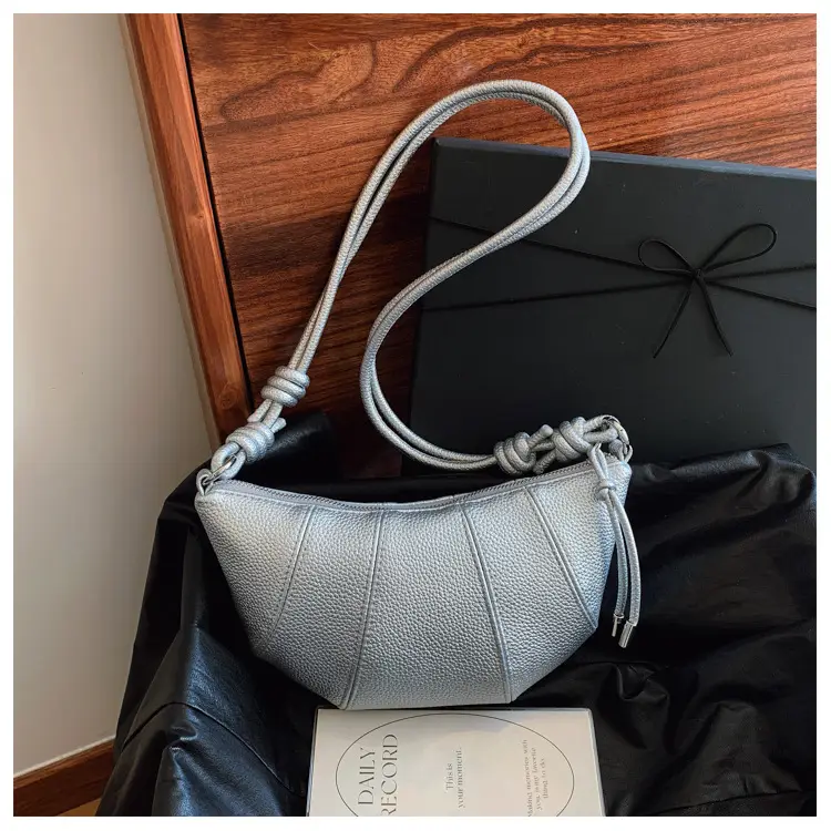 Women's Cream Crossbody Bag with Pearl Chain — feature 25