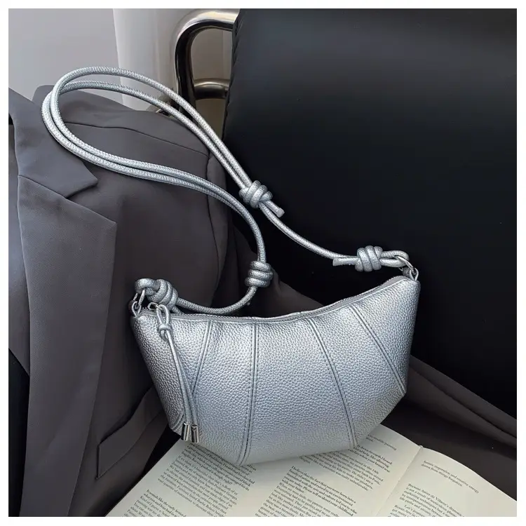 Women's Cream Crossbody Bag with Pearl Chain — feature 27