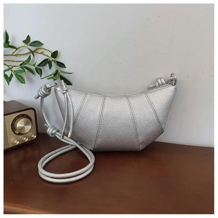 Women's Cream Crossbody Bag with Pearl Chain — feature 28