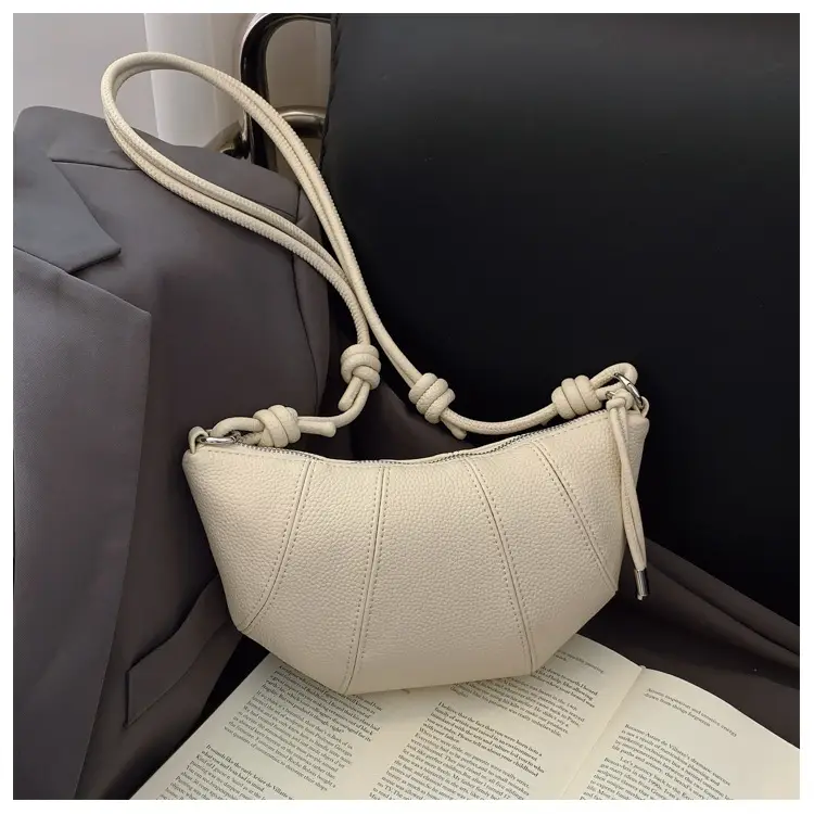 Women's Cream Crossbody Bag with Pearl Chain — feature 31