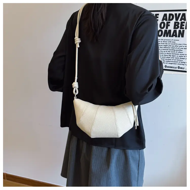 Women's Cream Crossbody Bag with Pearl Chain — feature 8