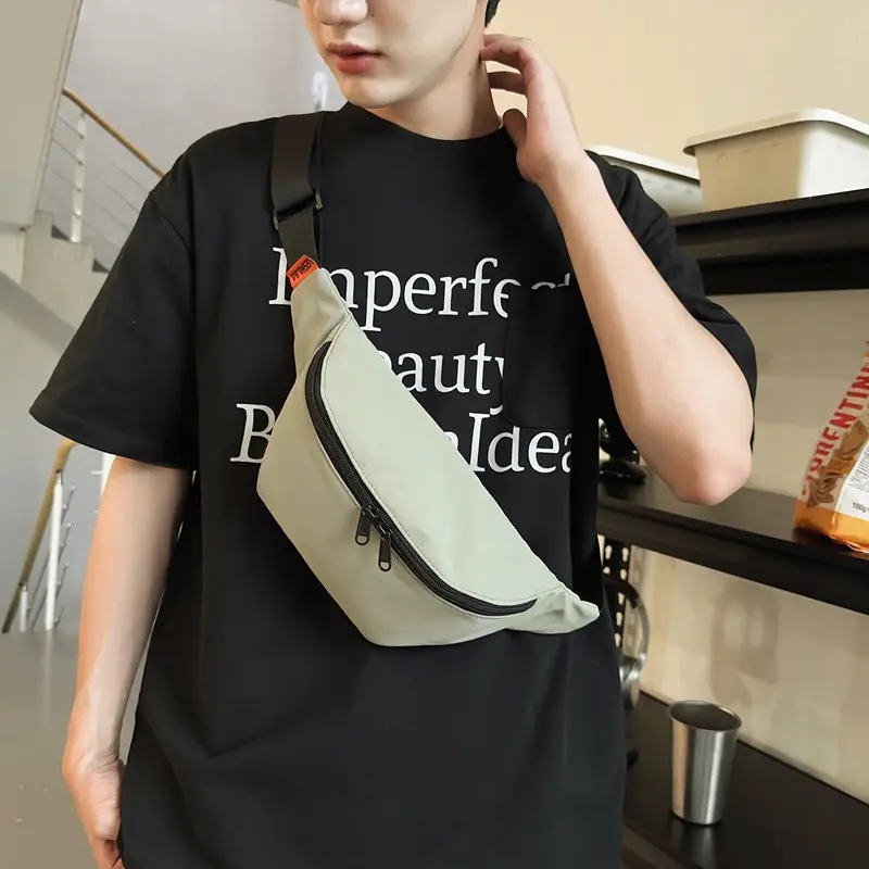Men's Black Waterproof Crossbody Bag with Adjustable Strap - Image 9