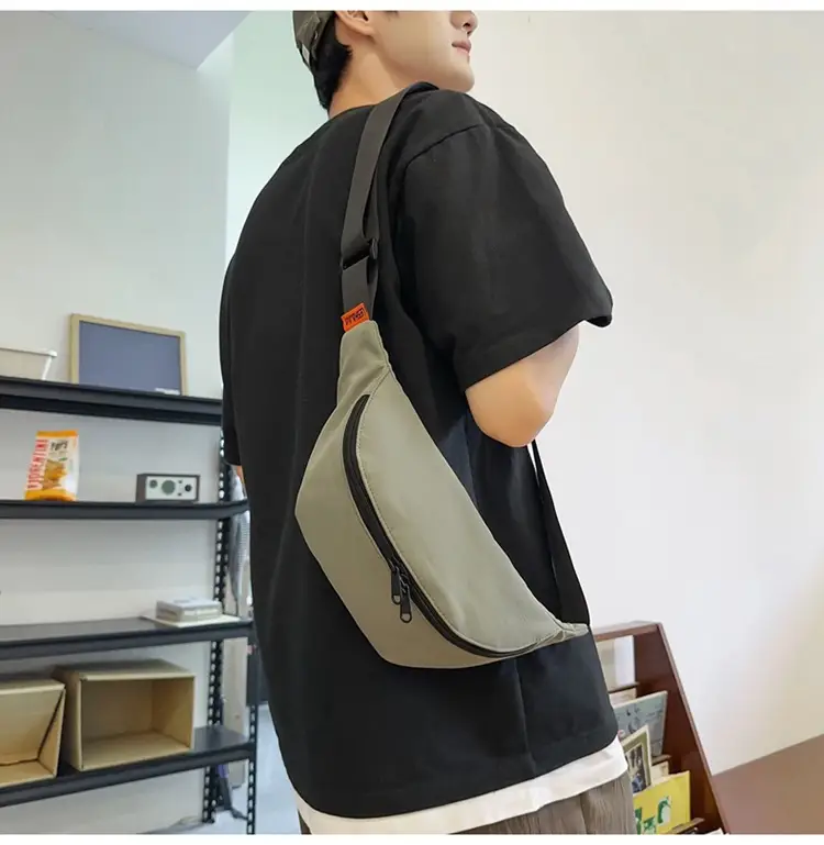 Men's Black Waterproof Crossbody Bag with Adjustable Strap — feature 13