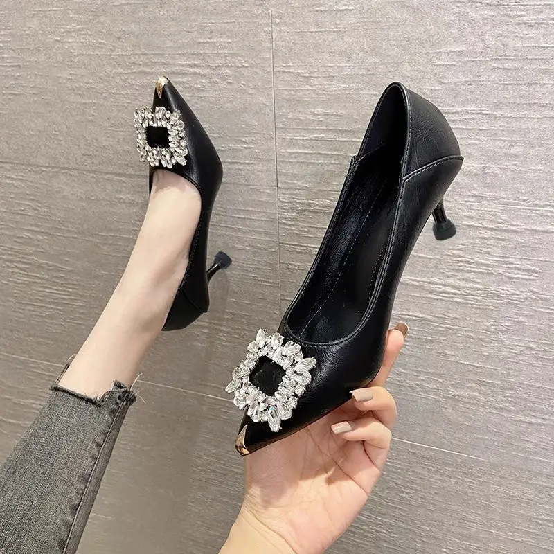 French Style Rhinestone Stiletto Heels Women 2026 - Image 3