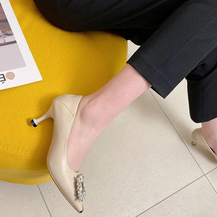 French Style Rhinestone Stiletto Heels Women 2026 - Image 4