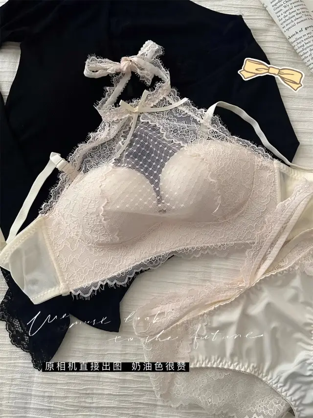 Black Lace Push Up Bra Underwear Women Small — feature 24