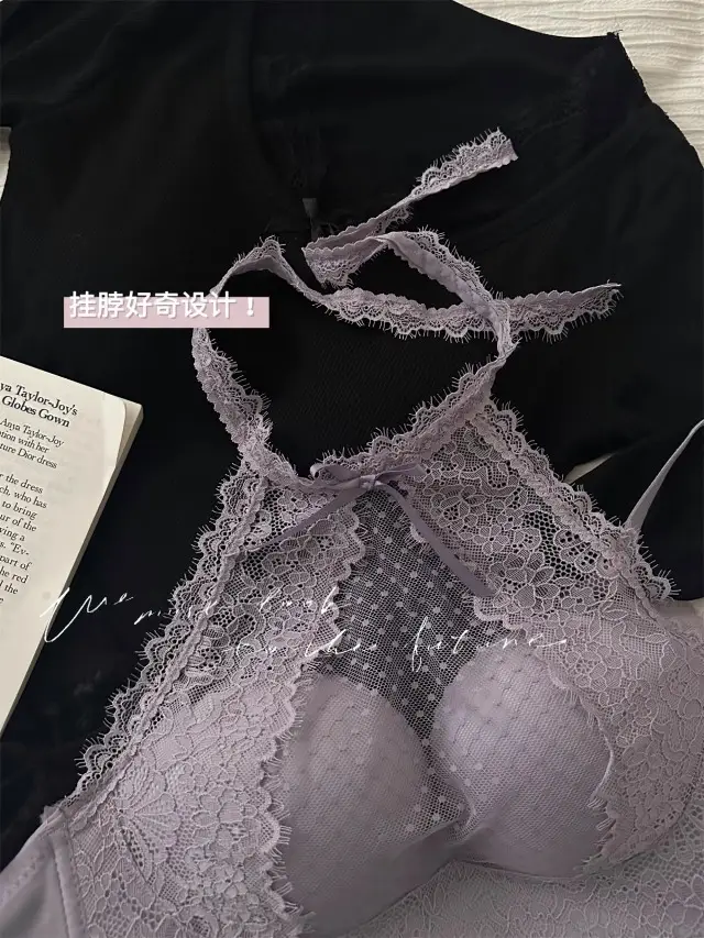 Black Lace Push Up Bra Underwear Women Small — feature 9
