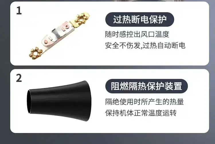 Silent Blue Light Hair Dryer for Home & Salon Use — feature 10