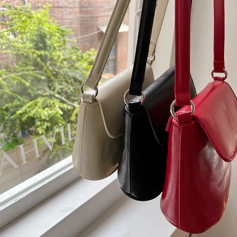 Red Korean Ins-Style Underarm Bag for Women — feature 4