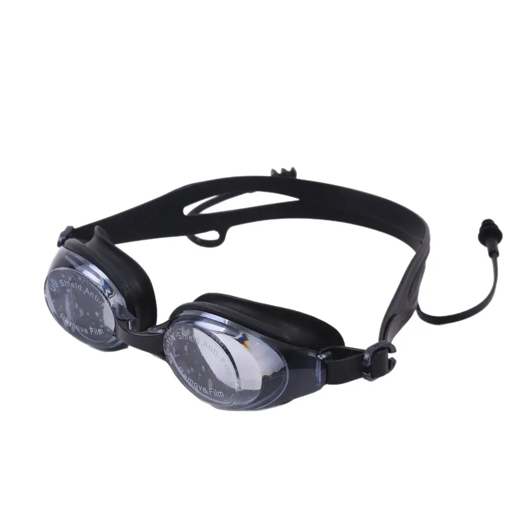New HD waterproof anti-fog swimming goggles adult one-piece earplug swimming goggles children's professional waterproof swimming goggles