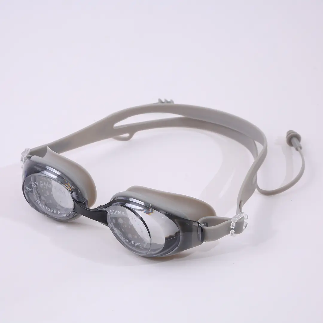 New HD waterproof anti-fog swimming goggles adult one-piece earplug swimming goggles children's professional waterproof swimming goggles — feature 10