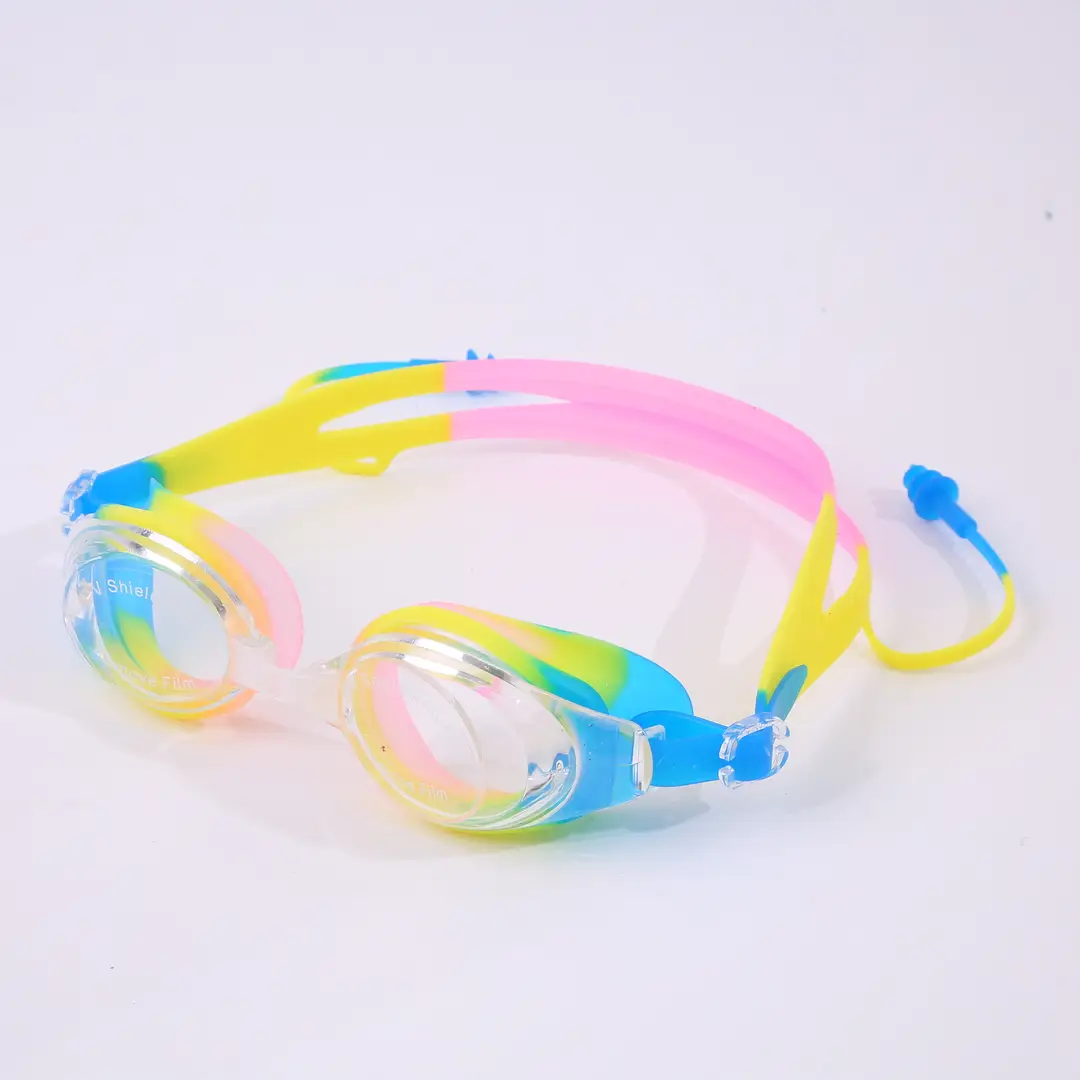 New HD waterproof anti-fog swimming goggles adult one-piece earplug swimming goggles children's professional waterproof swimming goggles — feature 4