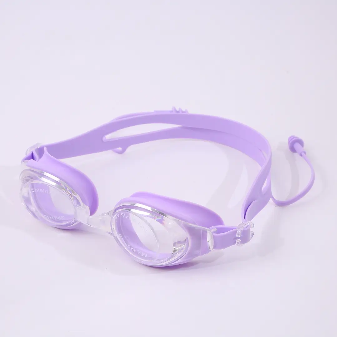 New HD waterproof anti-fog swimming goggles adult one-piece earplug swimming goggles children's professional waterproof swimming goggles — feature 9