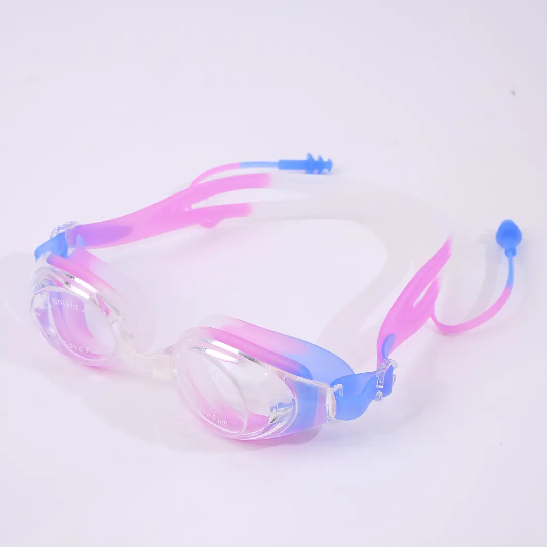 New HD waterproof anti-fog swimming goggles adult one-piece earplug swimming goggles children's professional waterproof swimming goggles