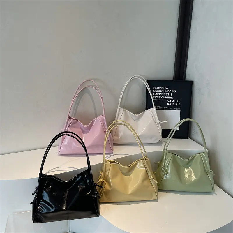 Large Capacity Korean Style Shoulder Bag Solid Color Elegant Design - Image 9