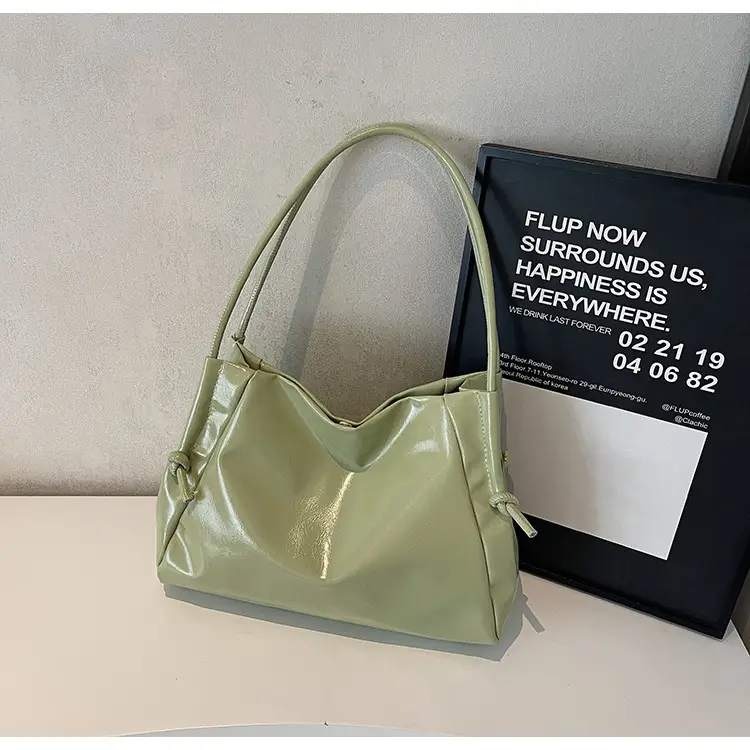 Large Capacity Korean Style Shoulder Bag Solid Color Elegant Design — feature 23