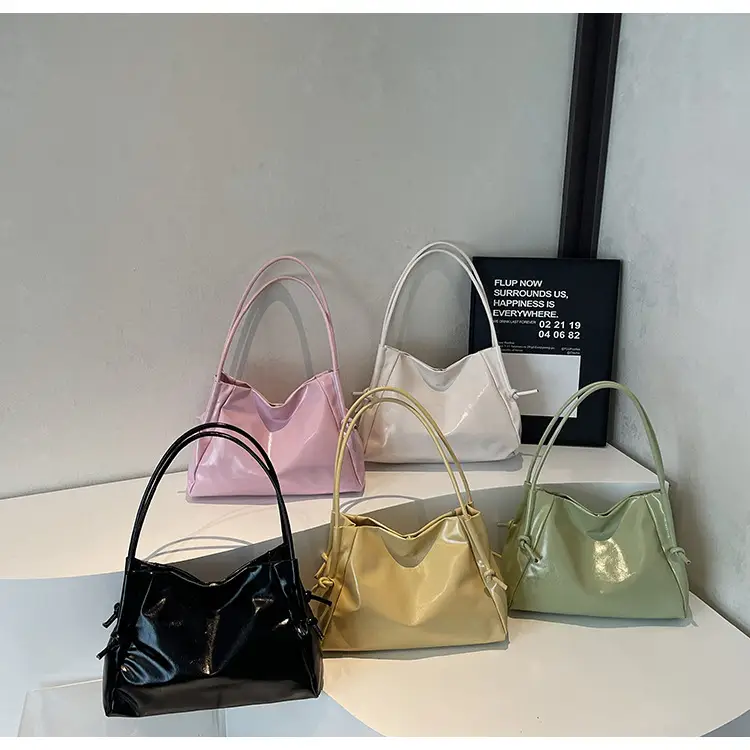Large Capacity Korean Style Shoulder Bag Solid Color Elegant Design — feature 28