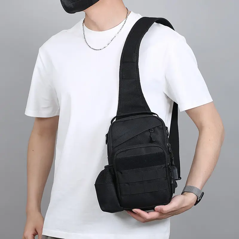 Men Tactical Shoulder Bag Tan Multi-Use Travel Cycling Backpack - Image 9