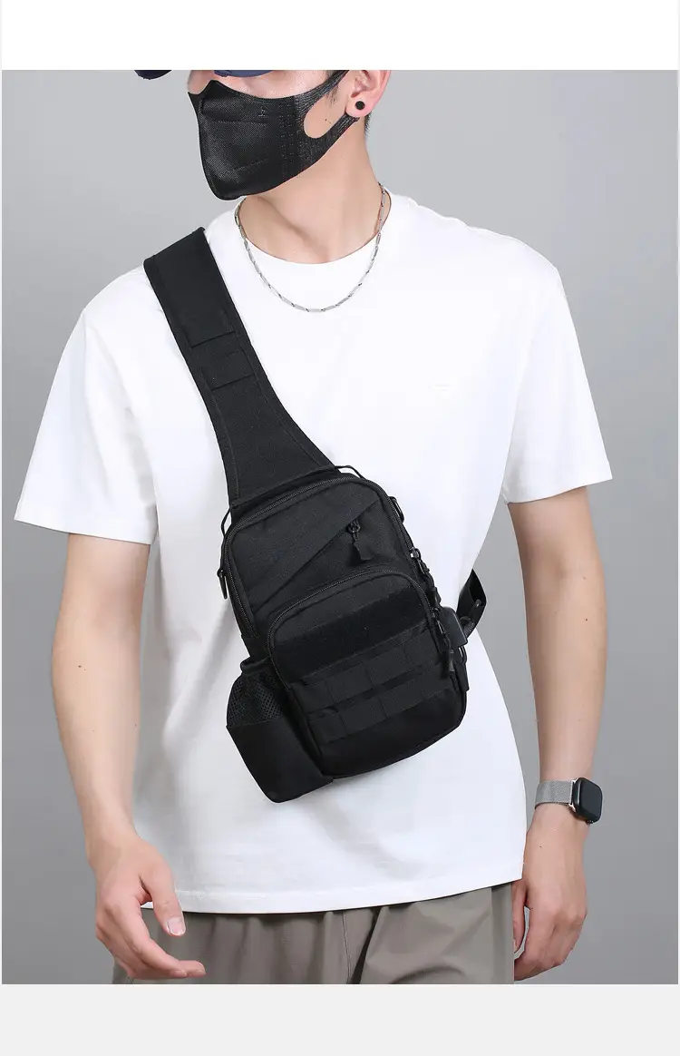 Men Tactical Shoulder Bag Tan Multi-Use Travel Cycling Backpack — feature 14
