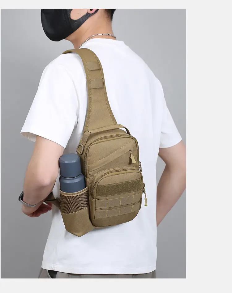 Men Tactical Shoulder Bag Tan Multi-Use Travel Cycling Backpack — feature 17