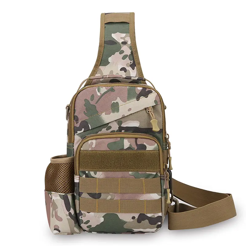 Men Tactical Shoulder Bag Tan Multi-Use Travel Cycling Backpack - Image 5